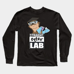 Cute Otter Graduation Lab Tech Long Sleeve T-Shirt